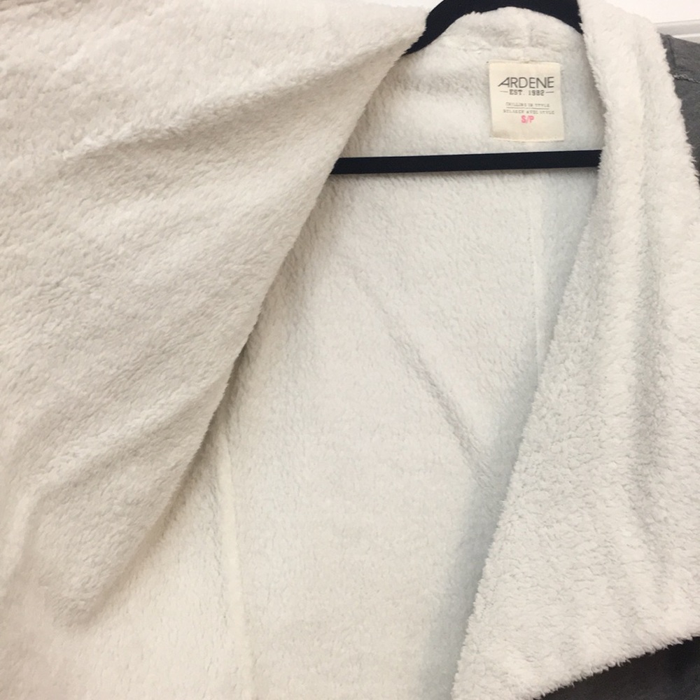Gray & Cream Asymetrical Jacket - Picture 3 of 6